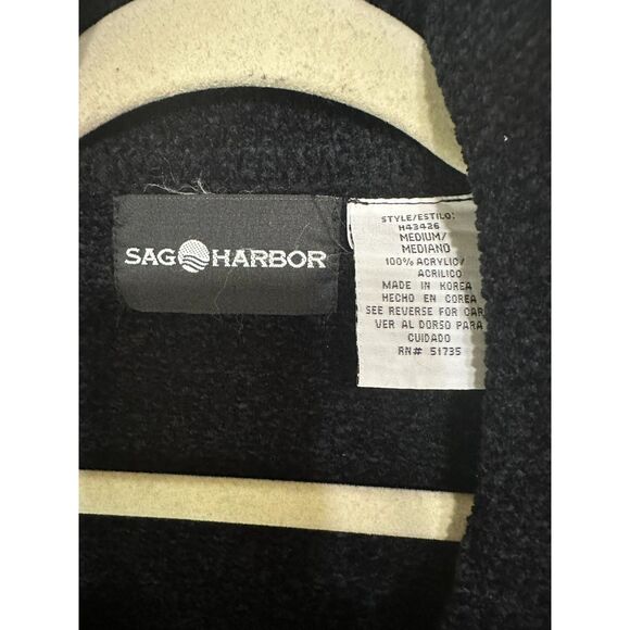 Sag Harbor Women's Chenille Type Full Front Zip Holiday Sweater, Size M - Picture 2 of 3